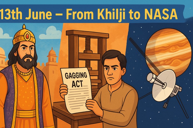 13th June – From Khilji to NASA