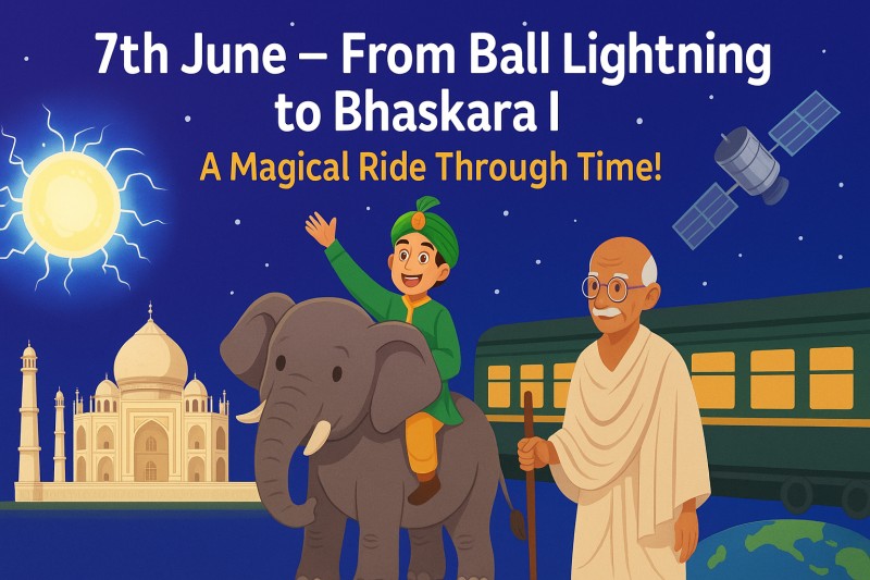 7th June – From Ball Lightning to Bhaskara I