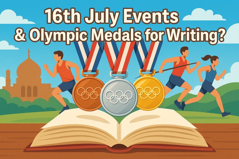 16th July Events & Olympic Medals for Writing?