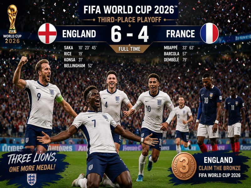 England vs France: England Claim Bronze in Thrilling FIFA World Cup 2026 Third-Place Playoff